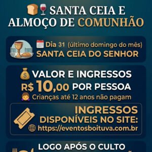 Almoço de Santa Ceia - 31/05/2026